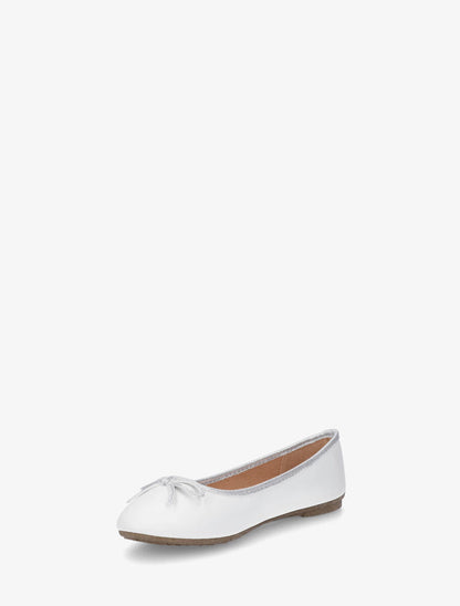 Ballerines en simili noeud irisé - Blanc - 3