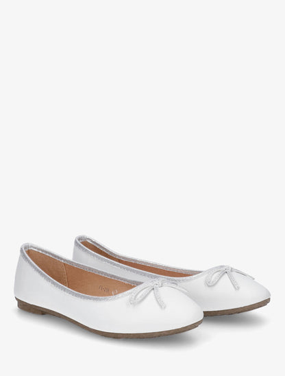 Ballerines en simili noeud irisé - Blanc - 4