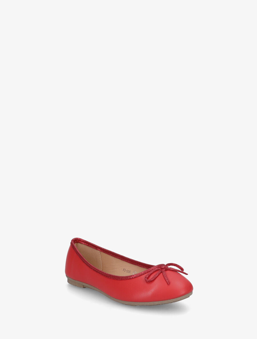 Ballerines en simili noeud irisé - Rouge - 2