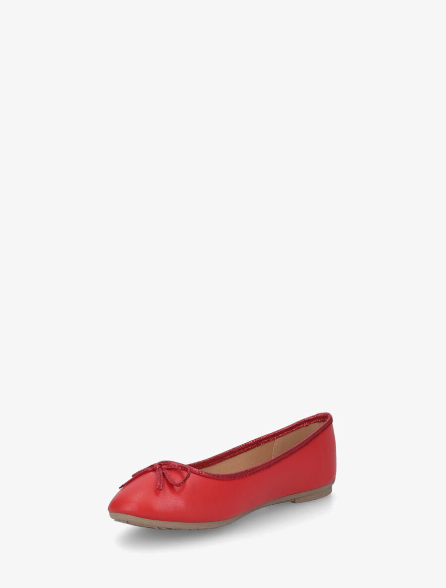 Ballerines en simili noeud irisé - Rouge - 3