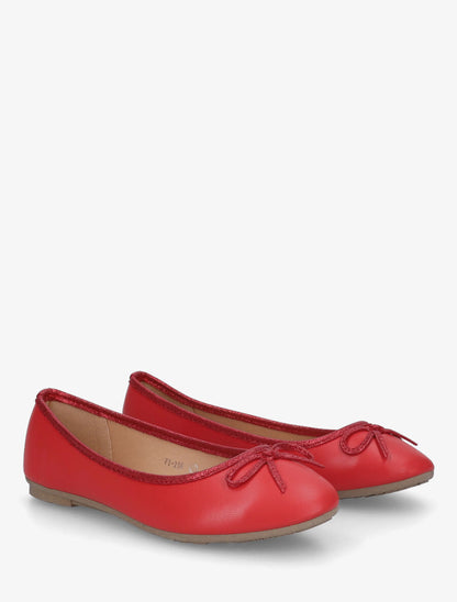 Ballerines en simili noeud irisé - Rouge - 4
