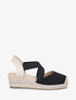 Espadrilles compensées élastiquées en suédine - Noir - 5