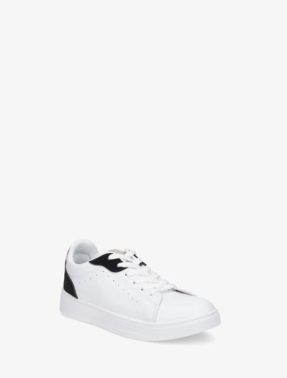 Sneakers en simili à détail suédine et irisé - Noir - 2