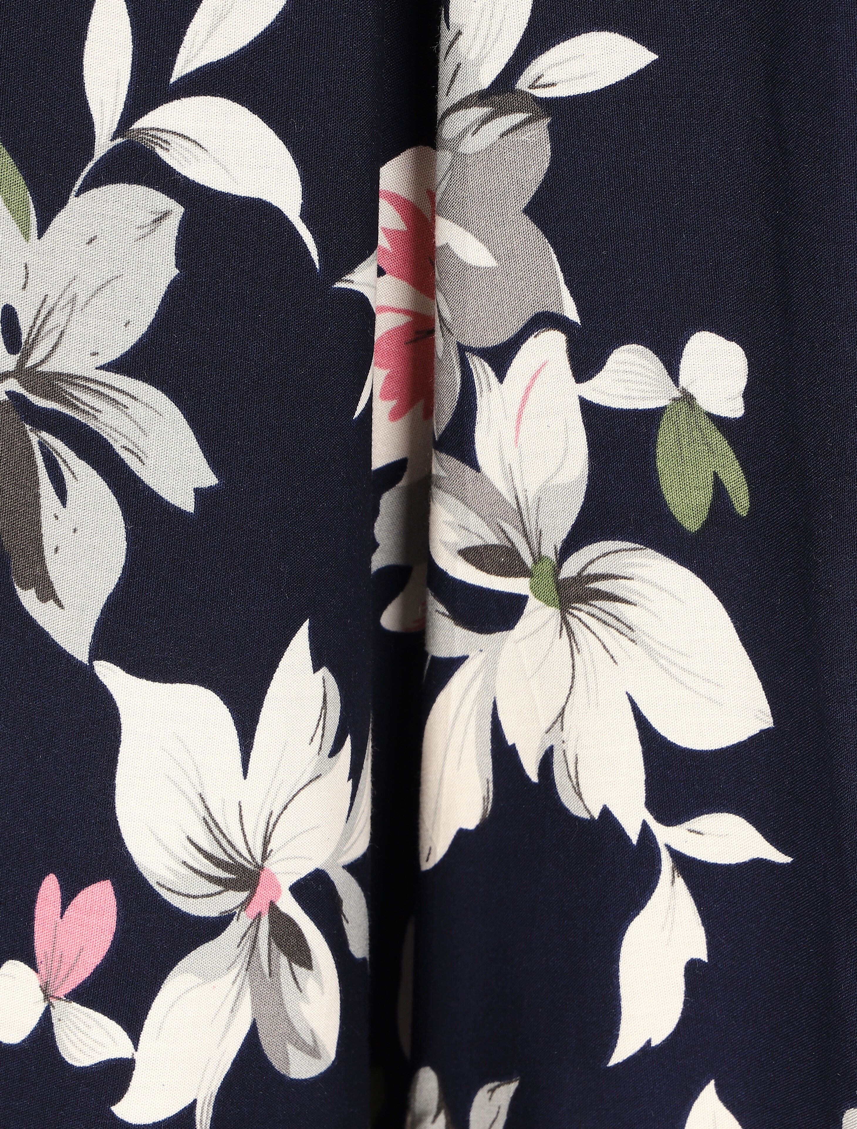 Short fluide imprimé été fleuri - Marine - 3