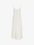 Robe longue unie évasée - Blanc - 5