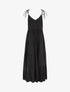 Robe longue unie évasée - Noir - 5