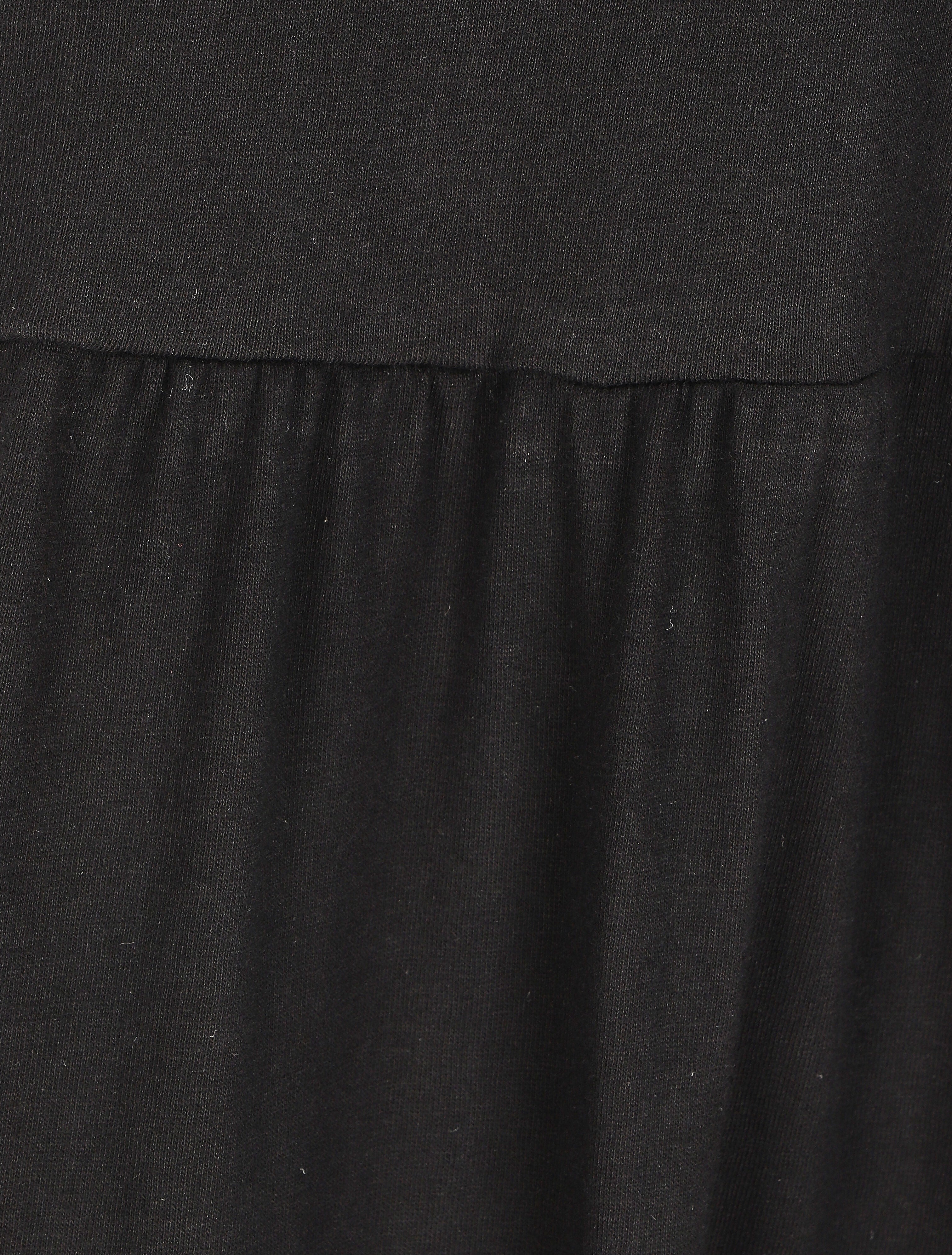 Robe longue unie évasée - Noir - 3