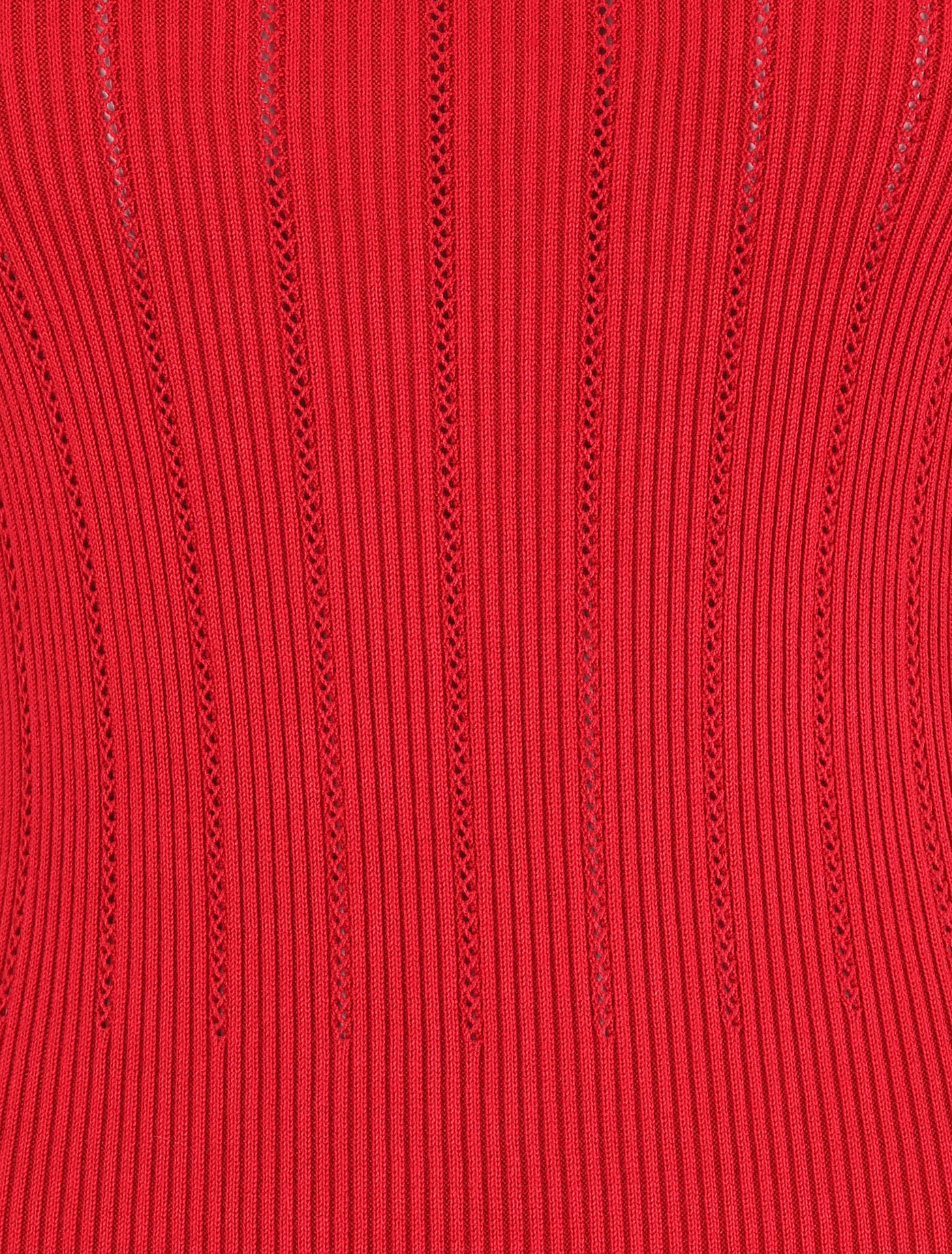 Robe pull à col roulé et épaules à détail boutons - Rouge - 3