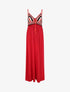 Robe longue à buste crochet - Rouge - 4