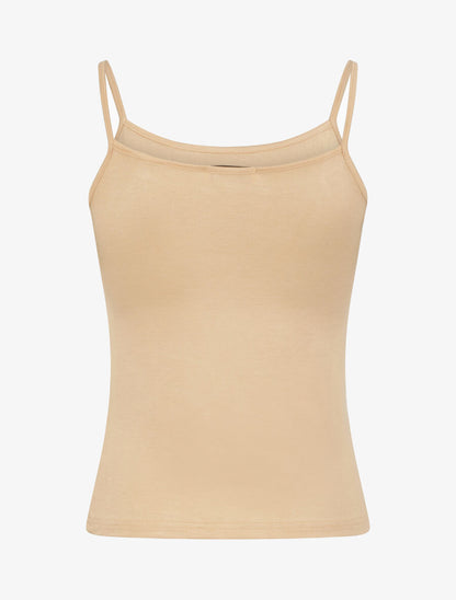 Débardeur basique à fines bretelles - Beige - 2