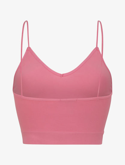 Crop top ajusté à fines bretelles - Rose - 2