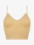Crop top ajusté à fines bretelles - Beige - 4
