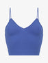 Crop top ajusté à fines bretelles - Bleu électrique - 1