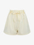 Short uni à taille élastiquée - Écru - 1