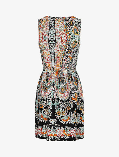 Robe mi-longue coupe droite - Noir - 2