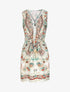 Robe mi-longue coupe droite - Beige - 5