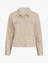 Veste oversize en jean basique - Beige - 1