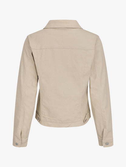 Veste oversize en jean basique - Beige - 2