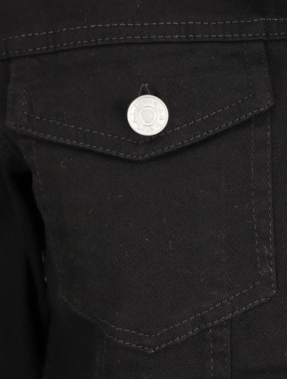 Veste oversize en jean basique - Noir - 3