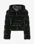 Manteau court en fausse fourrure - Noir - 4