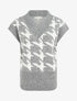 Pull sans manches à motif pied de poule - Gris - 5