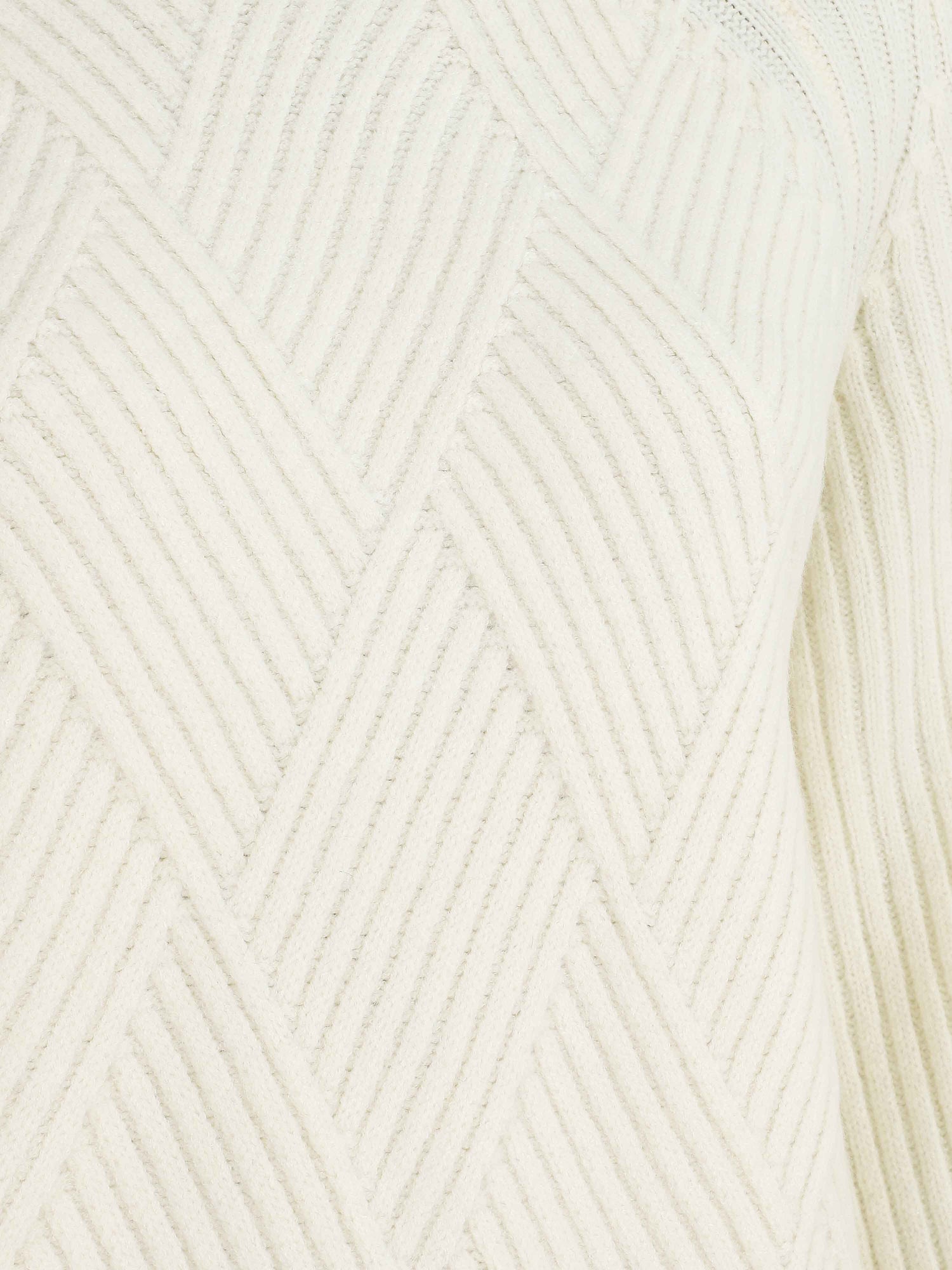 Robe pull à col montant - Blanc - 3