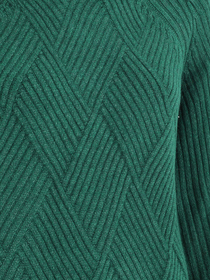 Robe pull à col montant - Vert sapin - 3