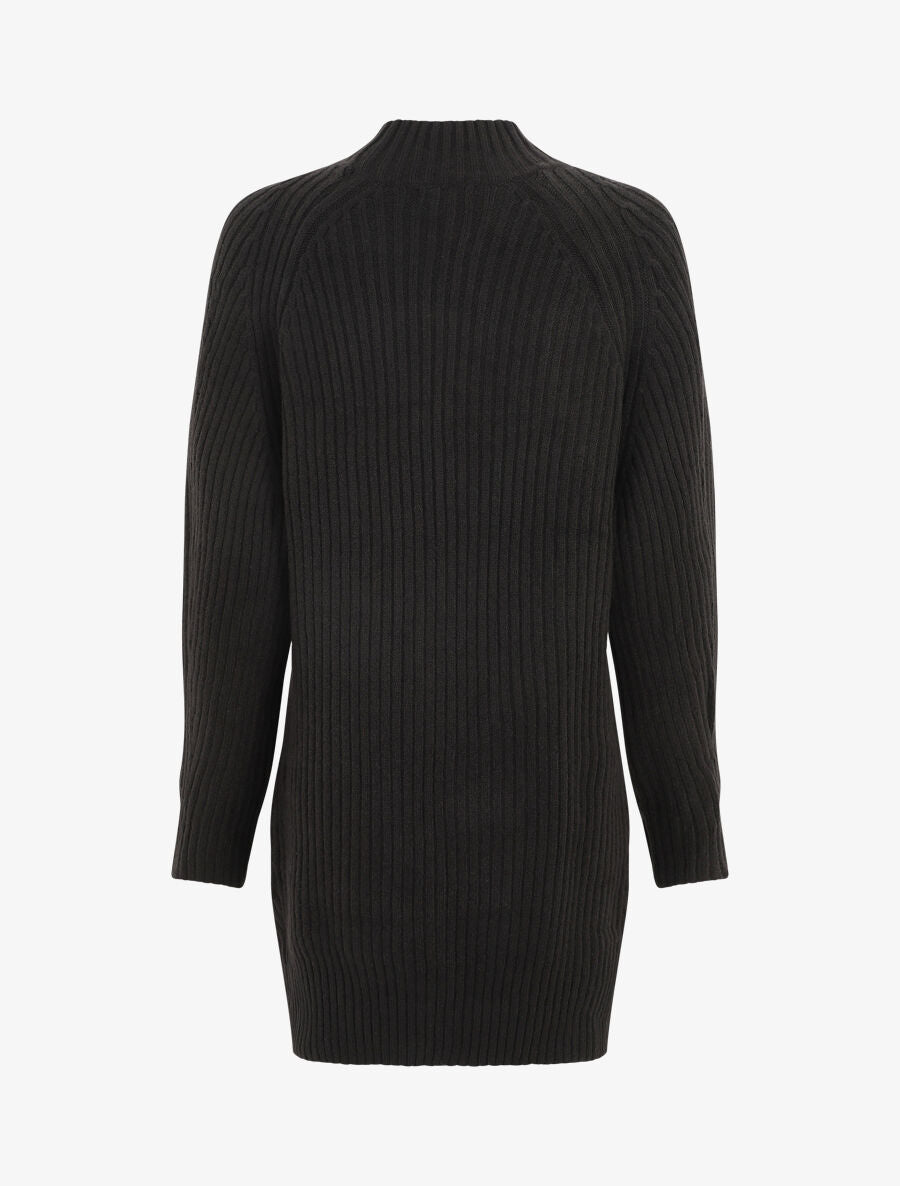 Robe pull à col montant - Noir - 2