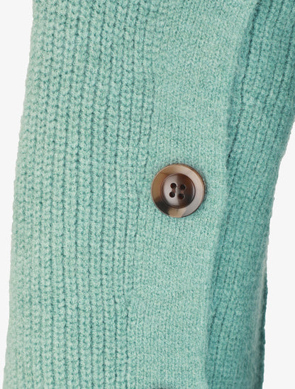 Robe pull à manches boutonnées - Turquoise - 4