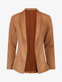 Blazer ajustée en suédine - Camel - 5