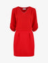 Robe droite bi-matière - Rouge - 1