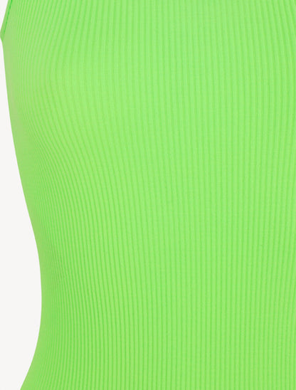 Body uni côtelé - Vert fluo - 3