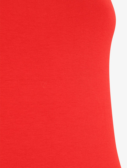 Débardeur court uni coupe ajustée - Rouge - 3