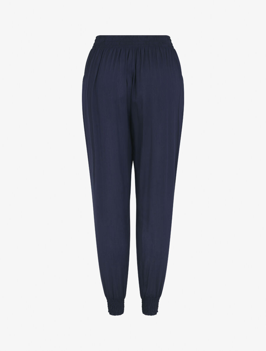 Pantalon fluide style sarrouel - Marine - 2