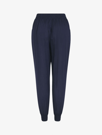 Pantalon fluide style sarrouel - Marine - 2