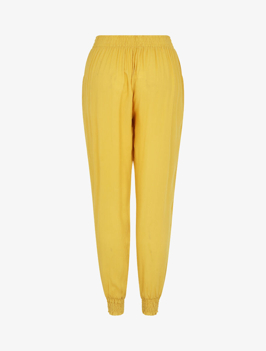 Pantalon fluide style sarrouel - Jaune - 2