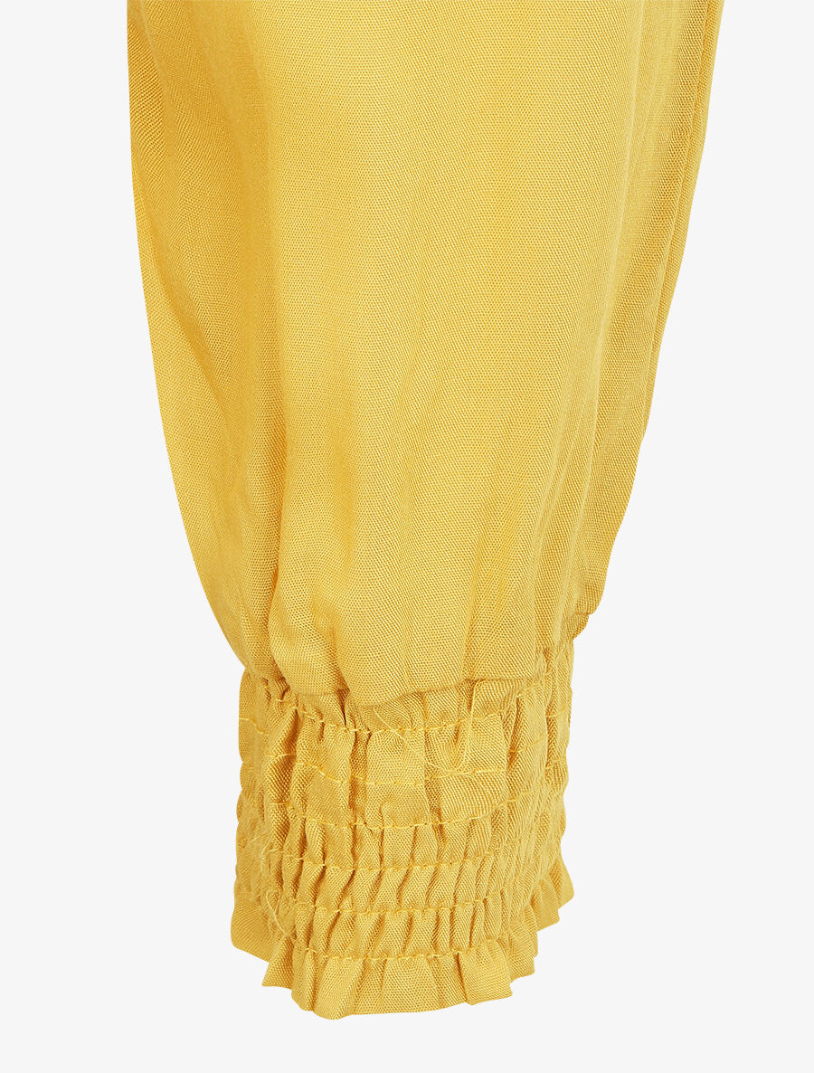 Pantalon fluide style sarrouel - Jaune - 3