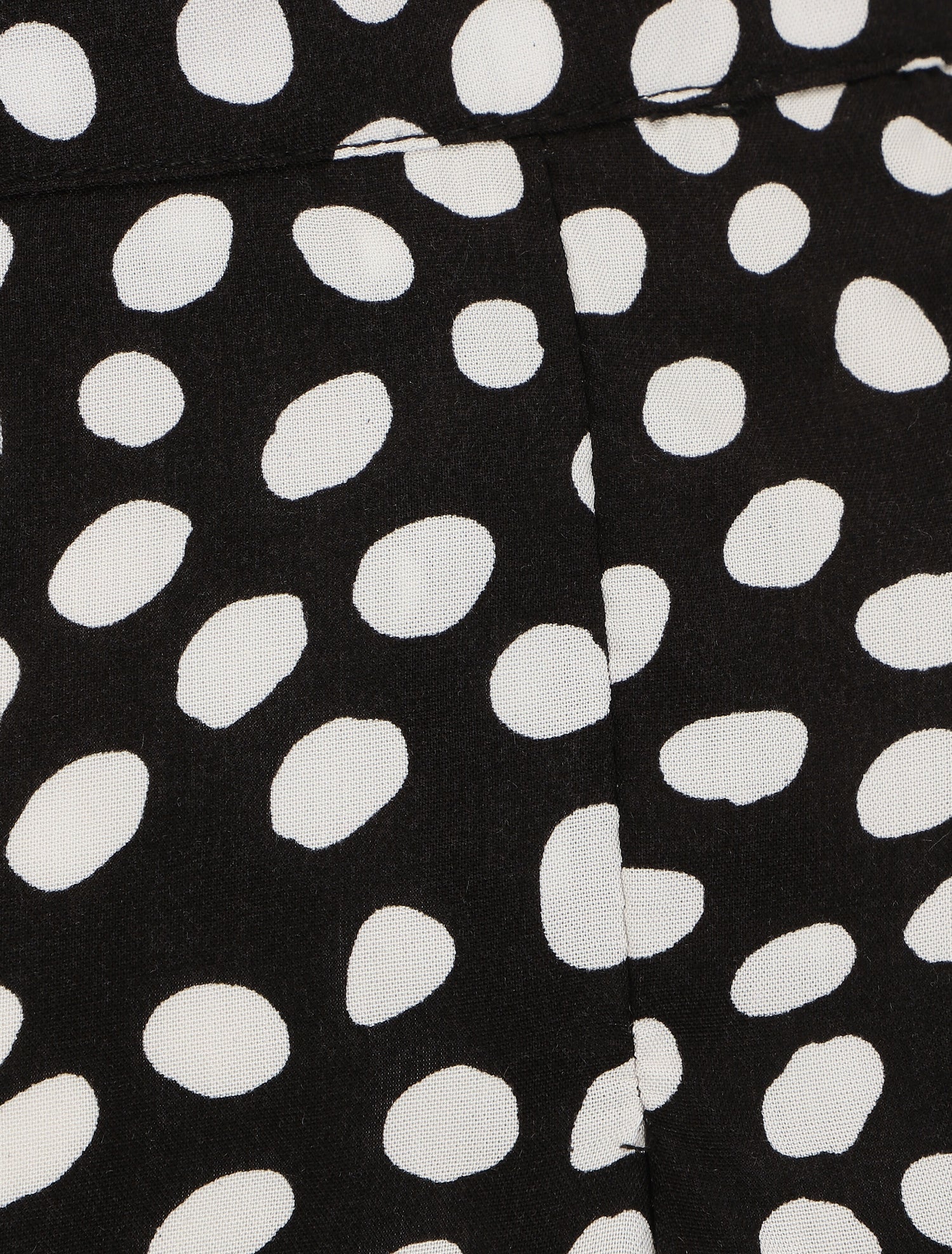 Short à pois taille haute évasé - Noir - 3