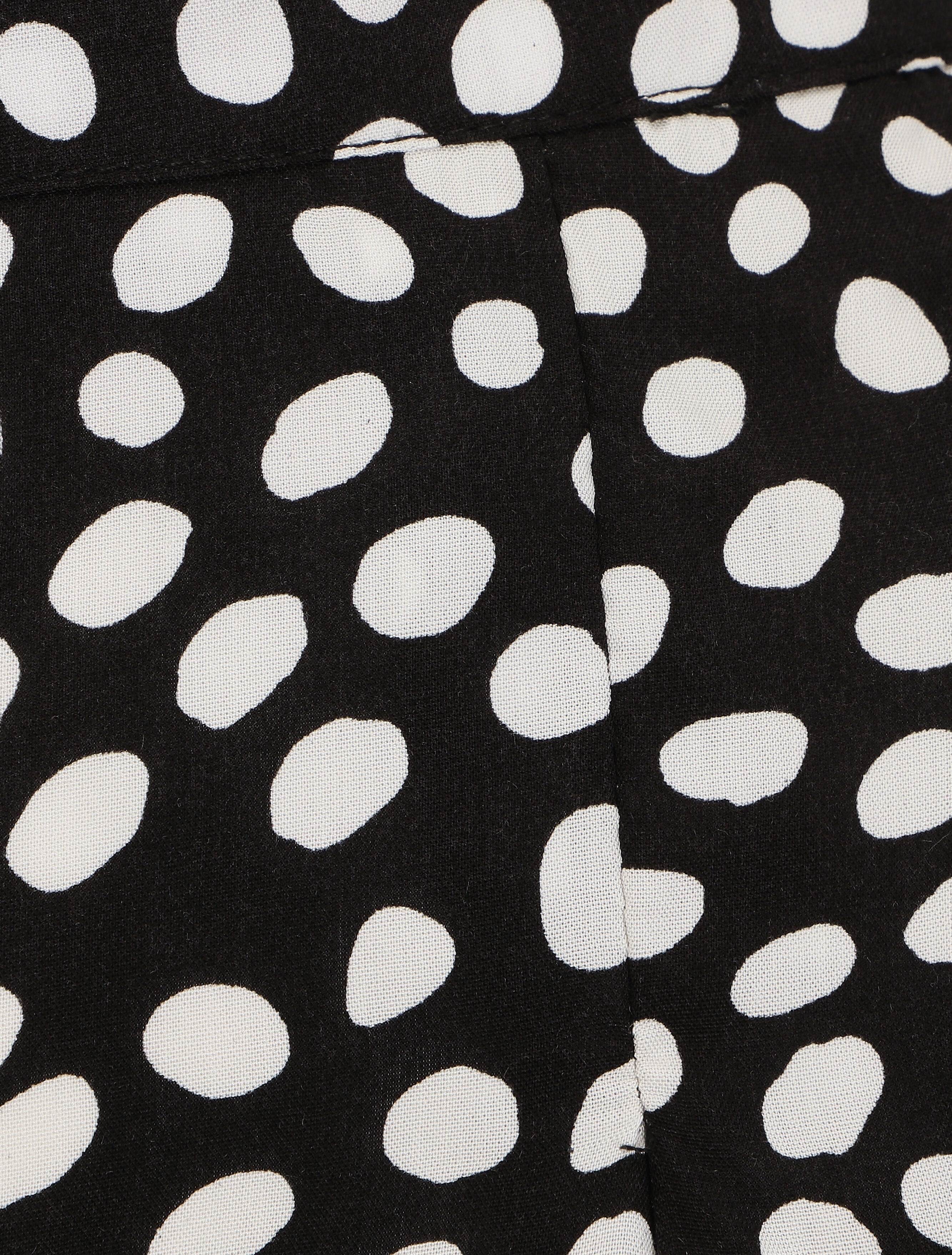 Short à pois taille haute évasé - Noir - 3