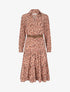 Robe à motif suédé fleuri en relief - Orange - 4