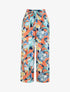 Pantalon ample motif grandes fleurs - Saumon - 5