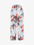 Pantalon ample motif fleurs fantaisies - Vert gris - 1