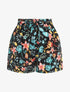 Short taille haute imprimé fleurs d&