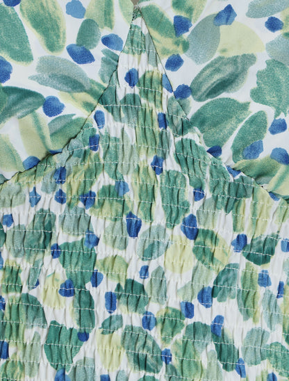 Combishort à imprimé aquarelle - Vert - 3