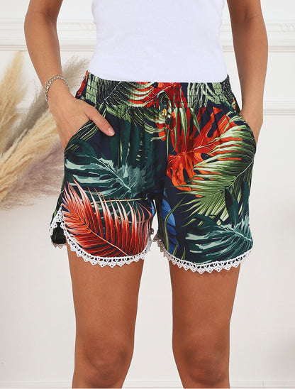 Short tropical bords en crochet - Marine - 4