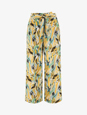 Pantalon fluide imprimé graphique - Bleu ciel - 5