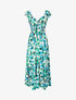 Robe longue sans manches imprimé floral - Vert - 5