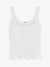 Crop top en crochet - Blanc - 1