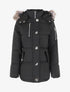 Parka matelassée à capuche fourrée - Noir - 1