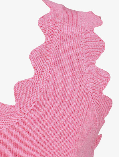 Top en maille sans manches - Rose - 3